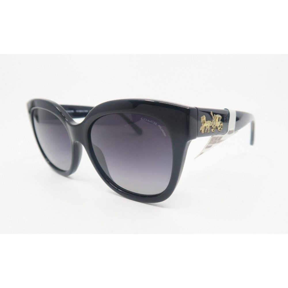 COACH HC8264 5002/T3 New Black/Gray Gradient Polarized Authentic Sunglasses